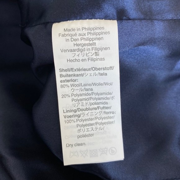 NWT J. Crew Italian Stadium Cloth Cocoon Coat in Heather Twilight Blue Size 2 - Picture 8 of 9